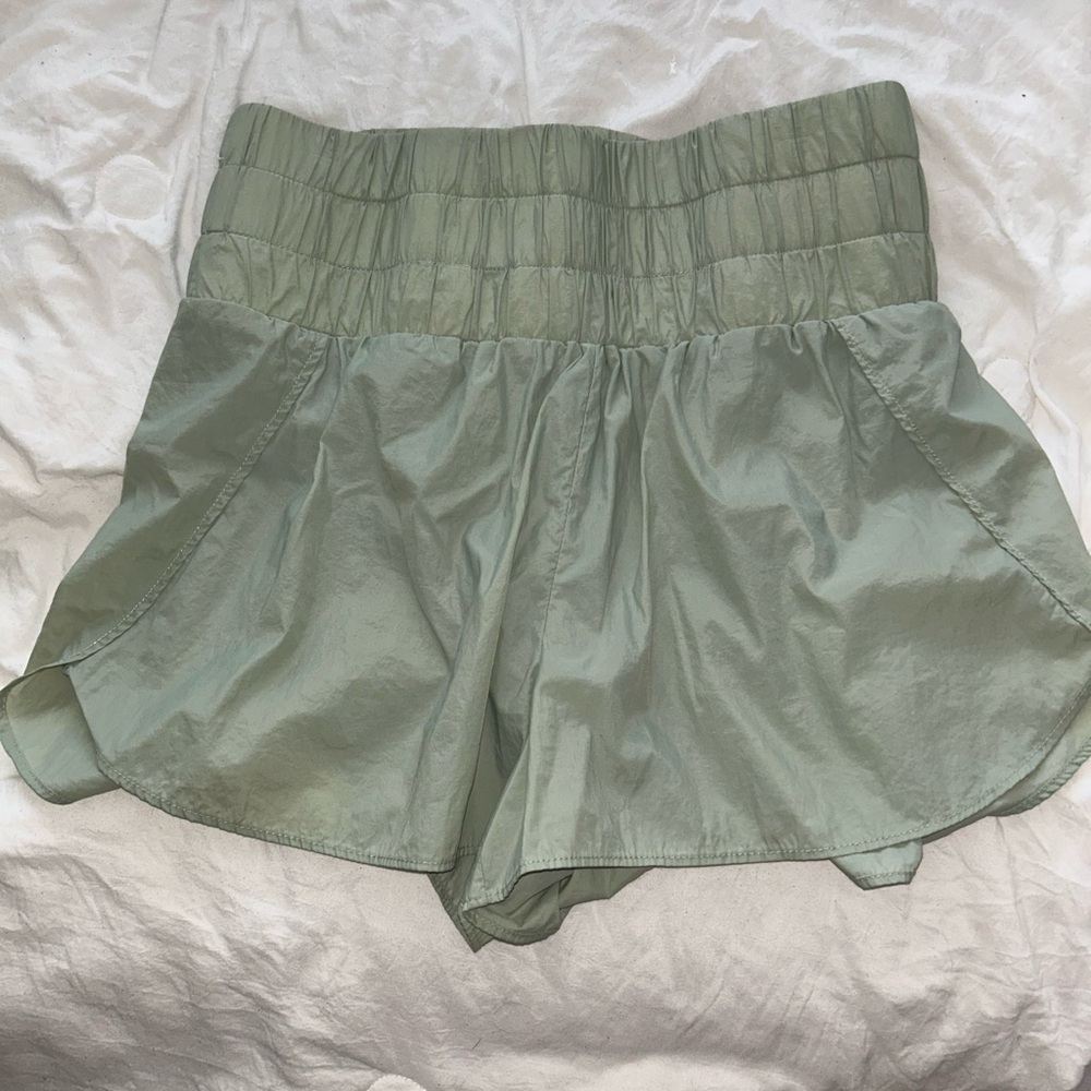 TCEC Green Athletic Shorts with Elastic Waistband